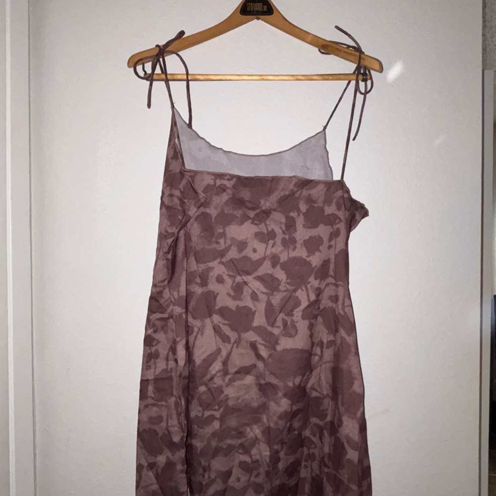 Pink Patterned Spaghetti Strap Dress - Picture 4 of 4